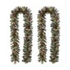 Glitzhome® 9ft. Pre-Lit Glittery Pinecone Christmas Garland With Timer, 2ct.