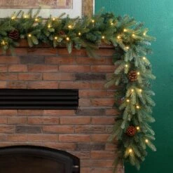 Glitzhome® 9ft. Pre-Lit Pinecone Christmas Garland With Timer, 2ct. -Michaels Store D493619S 4