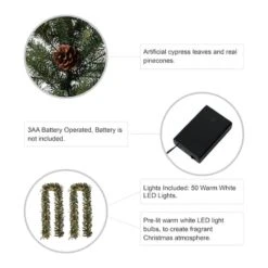 Glitzhome® 9ft. Pre-Lit Pinecone Christmas Garland With Timer, 2ct. -Michaels Store D493619S 8