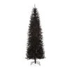 7.5ft. Unlit Black Tinsel Artificial Christmas Tree