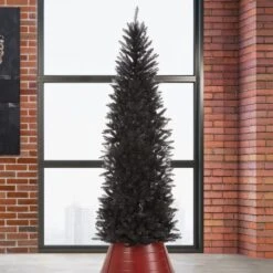 7.5ft. Unlit Black Tinsel Artificial Christmas Tree -Michaels Store D494332S 3
