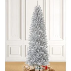 7.5ft. Unlit Silver Tinsel Artificial Christmas Tree -Michaels Store D494334S 2