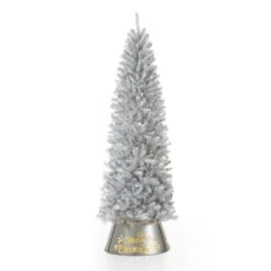 7.5ft. Unlit Silver Tinsel Artificial Christmas Tree -Michaels Store D494334S 3