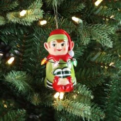 4.5" LED Mini Nostalgic Elf Ceramic Figurine 5 4.5" LED Mini Nostalgic Elf Ceramic Figurine -Michaels Store D511938S 2