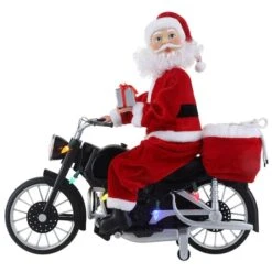 20" White Motorcycling Santa