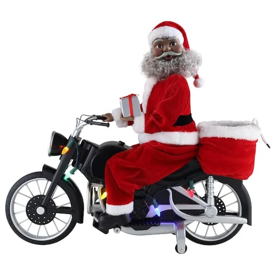 20" Black Motorcycling Santa 2 20" Black Motorcycling Santa - Image 2