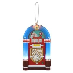 Miniature Blue Vintage Jukebox Ornament