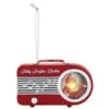 Miniature Red Vintage Radio Ornament