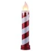 3ft. LED Red & White Striped Metallic Candle Décor