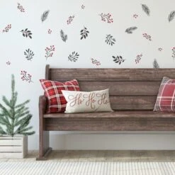 Roommates Holly Berries & Twigs Peel And Stick Wall Decals -Michaels Store D515183S 2