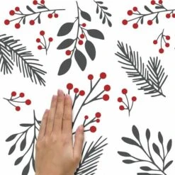 Roommates Holly Berries & Twigs Peel And Stick Wall Decals -Michaels Store D515183S 6