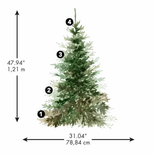 Roommates Watercolor Evergreen Peel And Stick Giant Wall Decals 5 Roommates Watercolor Evergreen Peel And Stick Giant Wall Decals - Image 5