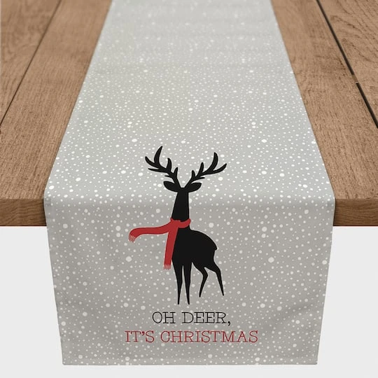 72" Oh Deer It's Christmas Table Runner 1 72" Oh Deer It's Christmas Table Runner
