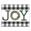 Green Joy Wreath 11x14 Canvas Wall Art