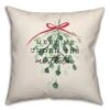 Meet Me Under The Mistletoe 18x18 Throw Pillow