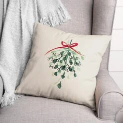 Meet Me Under The Mistletoe 18x18 Throw Pillow -Michaels Store D517980S 3