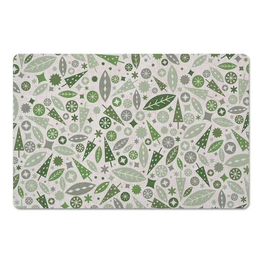 Sage Midmod Christmas Floor Mat 2 Sage Midmod Christmas Floor Mat - Image 2