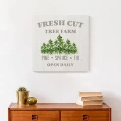 Fresh Cut Tree Farm 16x16 Canvas Wall Art -Michaels Store D517997S 4
