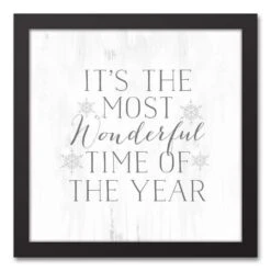 The Most Wonderful Time Of The Year 12x12 Black Framed Canvas