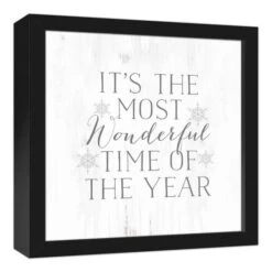 The Most Wonderful Time Of The Year 12x12 Black Framed Canvas 7 The Most Wonderful Time Of The Year 12x12 Black Framed Canvas -Michaels Store D518000S 2