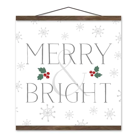 Merry And Bright 16x16 Teak Hanging Canvas 2 Merry And Bright 16x16 Teak Hanging Canvas - Image 2