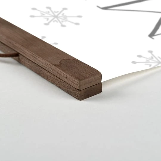 Merry And Bright 16x16 Teak Hanging Canvas 3 Merry And Bright 16x16 Teak Hanging Canvas - Image 3