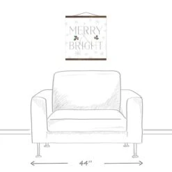 Merry And Bright 16x16 Teak Hanging Canvas 7 Merry And Bright 16x16 Teak Hanging Canvas -Michaels Store D518001S 3