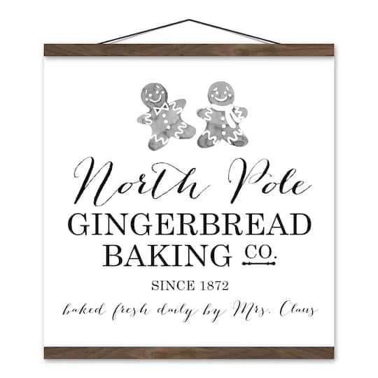 North Pole Gingerbread Co. 16x16 Teak Hanging Canvas 1 North Pole Gingerbread Co. 16x16 Teak Hanging Canvas