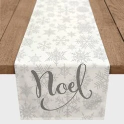 Noel Snowflake Pattern 16x72 Poly Twill Table Runner 6 Noel Snowflake Pattern 16x72 Poly Twill Table Runner -Michaels Store D518005S 2