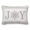 Joy Snowflake 14x20 Throw Pillow