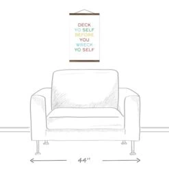 Deck Yo Self 12x18 Teak Hanging Canvas 7 Deck Yo Self 12x18 Teak Hanging Canvas -Michaels Store D518038S 3