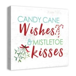 Candy Cane Wishes And Mistletoe Kisses 20x20 Canvas Wall Art 8 Candy Cane Wishes And Mistletoe Kisses 20x20 Canvas Wall Art -Michaels Store D518039S 2