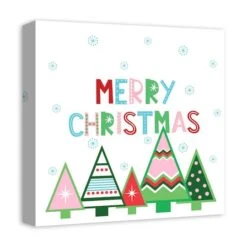 Merry Christmas Trees Canvas Wall Art 8 Merry Christmas Trees Canvas Wall Art -Michaels Store D518043S 2