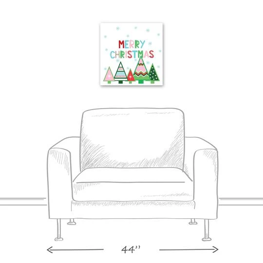 Merry Christmas Trees Canvas Wall Art 6 Merry Christmas Trees Canvas Wall Art - Image 6