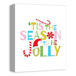 Tis The Season To Be Jolly 11x14 Canvas Wall Art -Michaels Store D518044S 2