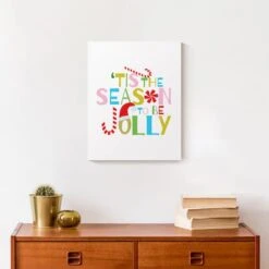 Tis The Season To Be Jolly 11x14 Canvas Wall Art -Michaels Store D518044S 4