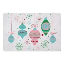 Retro Funky Ornaments 27x18 Floor Mat