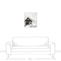 Covered Bridge In Winter 20x24 Canvas Wall Art -Michaels Store D518076S 5