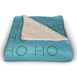Santa Ho Ho Ho 50x60 Sherpa Fleece Blanket 7 Santa Ho Ho Ho 50x60 Sherpa Fleece Blanket -Michaels Store D518077S 3
