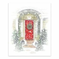 Home For Holidays Door 8x10 Tabletop Canvas