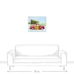 Red Truck Christmas Tree Canvas Wall Art -Michaels Store D518095S 5