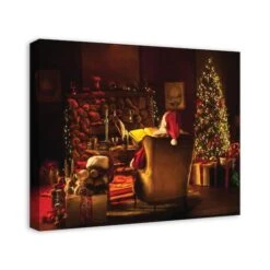 Santa By The Fireplace 24x20 Canvas Wall Art 8 Santa By The Fireplace 24x20 Canvas Wall Art -Michaels Store D518097S 2
