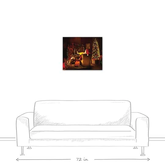 Santa By The Fireplace 24x20 Canvas Wall Art 6 Santa By The Fireplace 24x20 Canvas Wall Art - Image 6