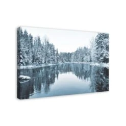 Winter Pond 36x24 Canvas Wall Art -Michaels Store D518099S 2