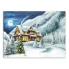 Cabin In The Mountains 40x30 Canvas Wall Art