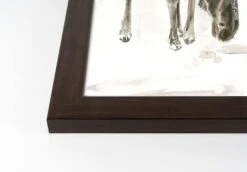 Winter Moose Walnut Framed Print Under Plexiglass -Michaels Store D518106S 2