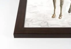 Winter Deer Walnut Framed Print Under Plexiglass -Michaels Store D518108S 2