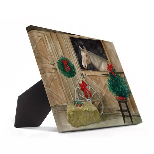 Christmas Horse Tabletop Canvas 3 Christmas Horse Tabletop Canvas - Image 3