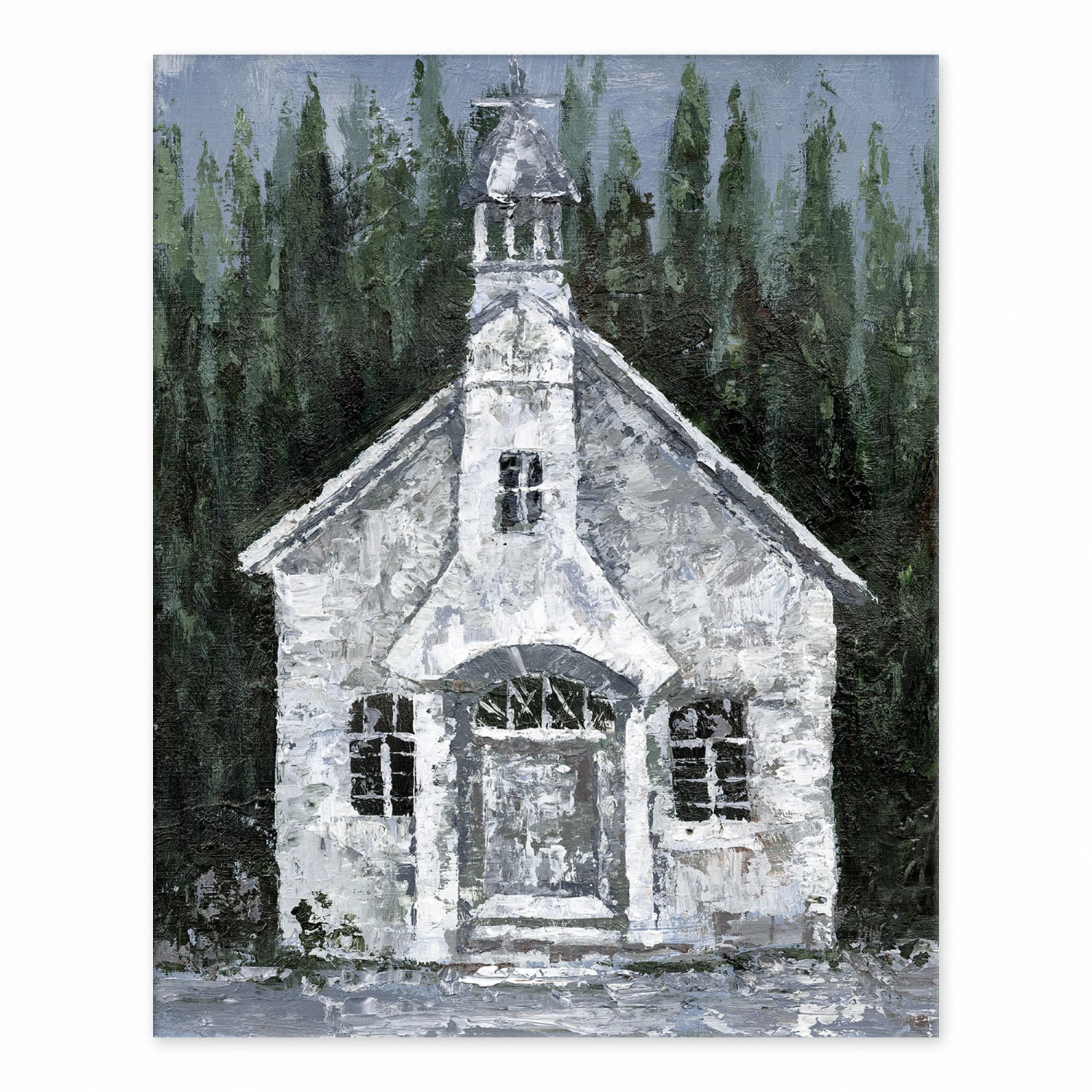 Winter & Christmas Church Tabletop Canvas 1 Winter & Christmas Church Tabletop Canvas