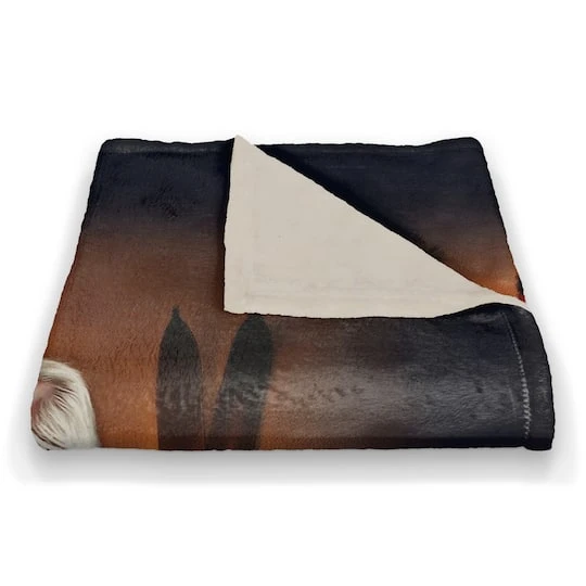 Painted Santa On Piano 50x60 Coral Fleece Blanket 3 Painted Santa On Piano 50x60 Coral Fleece Blanket - Image 3